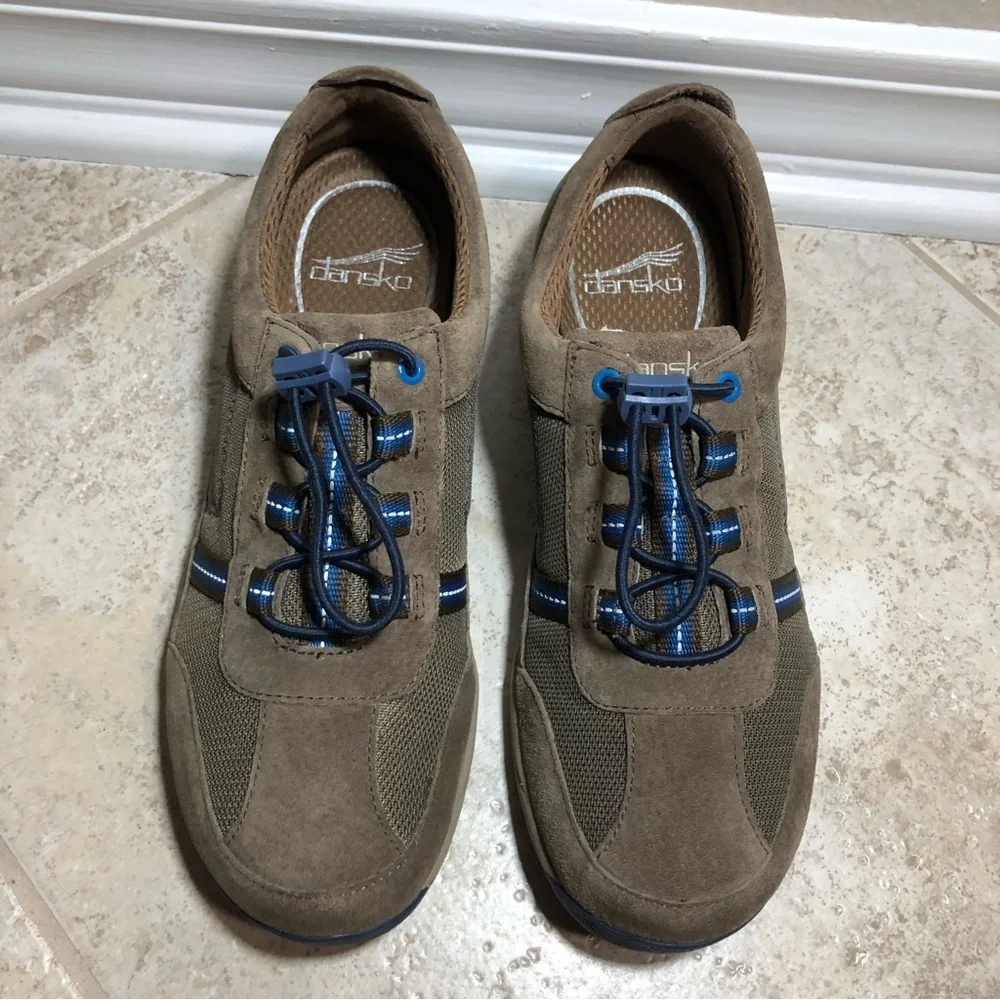 Dansko‎ Helen Women's Brown Suede Bungee Sneakers Shoes 40 US 9.5-10